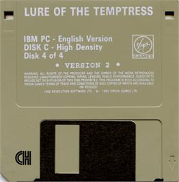Artwork on the Disc for Lure of the Temptress on the Microsoft DOS.