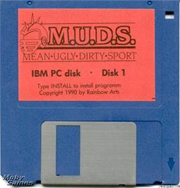 Artwork on the Disc for M.U.D.S. - Mean Ugly Dirty Sport on the Microsoft DOS.