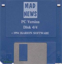 Artwork on the Disc for Mad News on the Microsoft DOS.