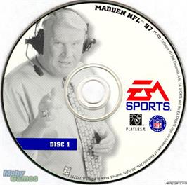 Artwork on the Disc for Madden NFL 97 on the Microsoft DOS.