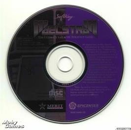 Artwork on the Disc for Maelstrom on the Microsoft DOS.