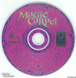 Artwork on the Disc for Magic Carpet on the Microsoft DOS.