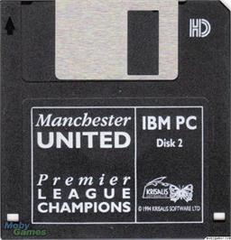Artwork on the Disc for Manchester United Premier League Champions on the Microsoft DOS.
