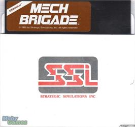 Artwork on the Disc for Mech Brigade on the Microsoft DOS.