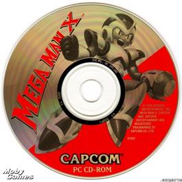 Artwork on the Disc for Mega Man X on the Microsoft DOS.