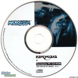 Artwork on the Disc for Microcosm on the Microsoft DOS.