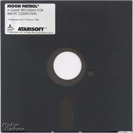 Artwork on the Disc for Moon Patrol on the Microsoft DOS.