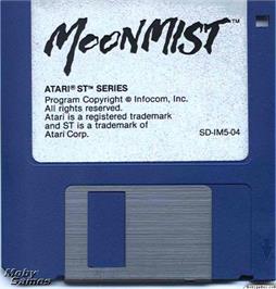 Artwork on the Disc for Moonmist on the Microsoft DOS.