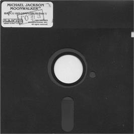 Artwork on the Disc for Moonwalker on the Microsoft DOS.