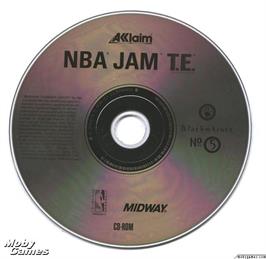 Artwork on the Disc for NBA Jam Tournament Edition on the Microsoft DOS.
