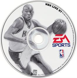 Artwork on the Disc for NBA Live 97 on the Microsoft DOS.