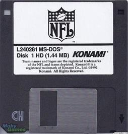 Artwork on the Disc for NFL on the Microsoft DOS.