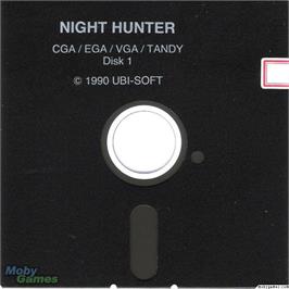 Artwork on the Disc for NightHunter on the Microsoft DOS.