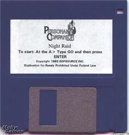 Artwork on the Disc for Night Raid on the Microsoft DOS.