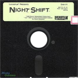 Artwork on the Disc for Night Shift on the Microsoft DOS.