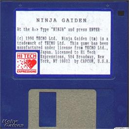 Artwork on the Disc for Ninja Gaiden on the Microsoft DOS.