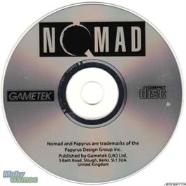 Artwork on the Disc for Nomad on the Microsoft DOS.