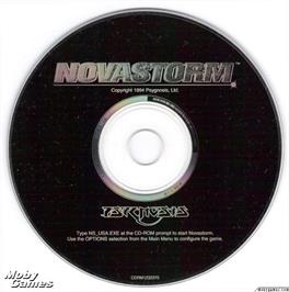 Artwork on the Disc for Novastorm on the Microsoft DOS.
