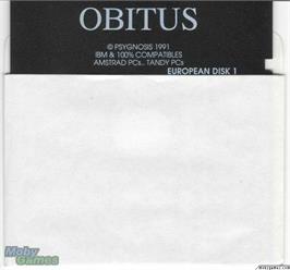 Artwork on the Disc for Obitus on the Microsoft DOS.