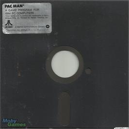 Artwork on the Disc for Pac Man on the Microsoft DOS.