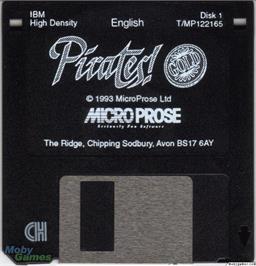 Artwork on the Disc for Pirates! Gold on the Microsoft DOS.