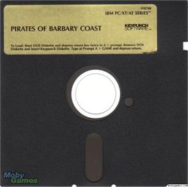 Artwork on the Disc for Pirates of the Barbary Coast on the Microsoft DOS.