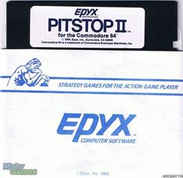 Artwork on the Disc for Pitstop II on the Microsoft DOS.