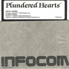 Artwork on the Disc for Plundered Hearts on the Microsoft DOS.