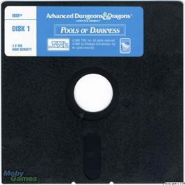 Artwork on the Disc for Pools of Darkness on the Microsoft DOS.