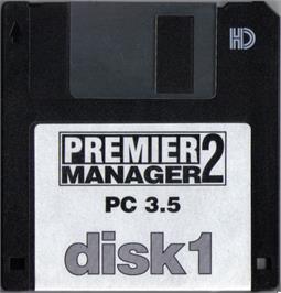 Artwork on the Disc for Premier Manager 2 on the Microsoft DOS.