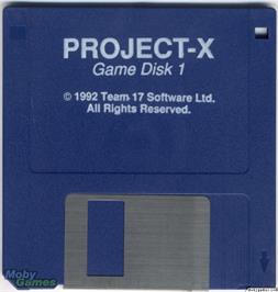 Artwork on the Disc for Project-X on the Microsoft DOS.
