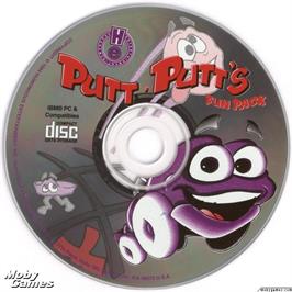 Artwork on the Disc for Putt-Putt's Fun Pack on the Microsoft DOS.