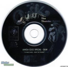 Artwork on the Disc for Quik the Thunder Rabbit on the Microsoft DOS.