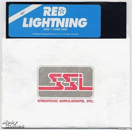 Artwork on the Disc for Red Lightning on the Microsoft DOS.