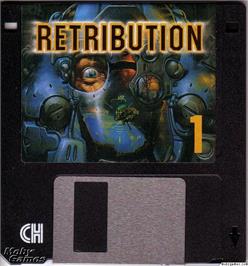 Artwork on the Disc for Retribution on the Microsoft DOS.