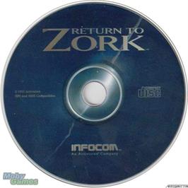 Artwork on the Disc for Return to Zork on the Microsoft DOS.