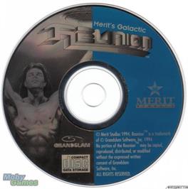 Artwork on the Disc for Reunion on the Microsoft DOS.
