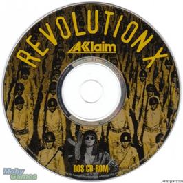 Artwork on the Disc for Revolution X on the Microsoft DOS.