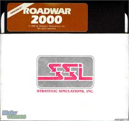 Artwork on the Disc for Roadwar 2000 on the Microsoft DOS.