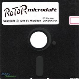 Artwork on the Disc for Rotor on the Microsoft DOS.