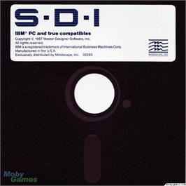 Artwork on the Disc for S.D.I. on the Microsoft DOS.