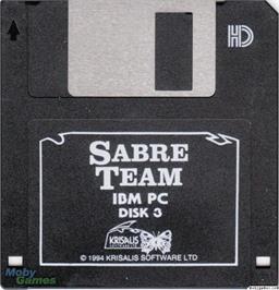Artwork on the Disc for Sabre Team on the Microsoft DOS.