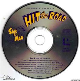 Artwork on the Disc for Sam & Max Hit the Road on the Microsoft DOS.
