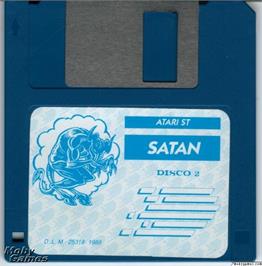Artwork on the Disc for Satan on the Microsoft DOS.