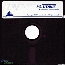 Artwork on the Disc for Search for the Titanic on the Microsoft DOS.