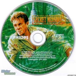 Artwork on the Disc for Secret Mission on the Microsoft DOS.