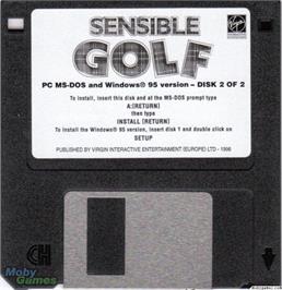 Artwork on the Disc for Sensible Golf on the Microsoft DOS.