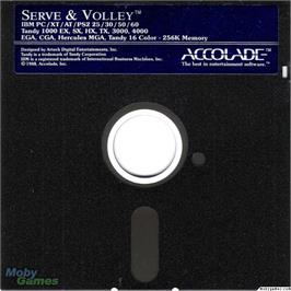 Artwork on the Disc for Serve & Volley on the Microsoft DOS.