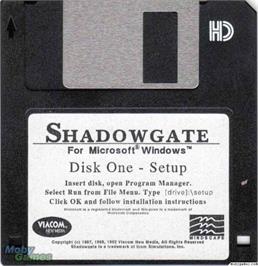 Artwork on the Disc for Shadowgate on the Microsoft DOS.