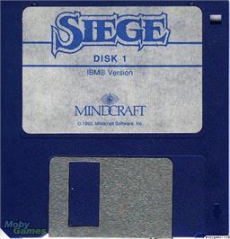 Artwork on the Disc for Siege on the Microsoft DOS.